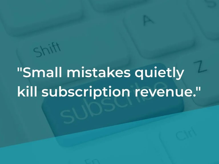 Common subscription mistakes that cost brands money (and how to fix them) - GenovaWebArt blog article, banner image