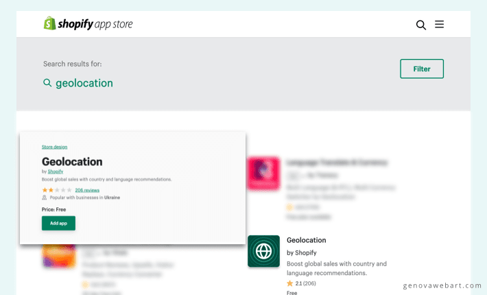 Shopify geolocation app to help selling products worldwide
