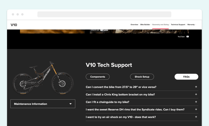 An example of a FAQ section integrated directly to the product page, Screenshot for Blog Article - How to Organize Shopify Product Page