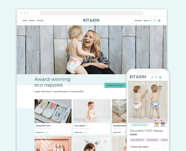 Kit & Kin eCommerce store developed by GenovaWebArt, Screenshot for Blog Article - How to Organize Shopify Product Page