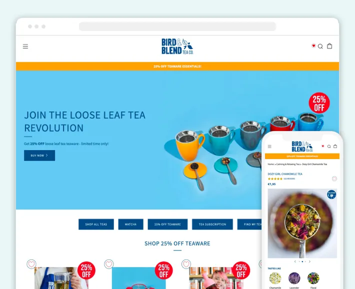 Bird and Blend Tea Co. online store, Screenshot for Blog Article - Best Shopify Theme