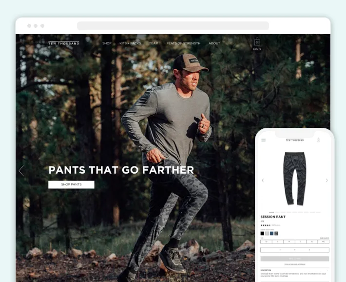 Ten Thousand online store, Screenshot for Blog Article - DTC Brands on Shopify