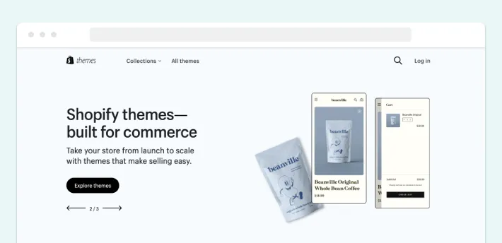 Shopify themes store, Screenshot for Blog Article - eCommerce Website Development Cost