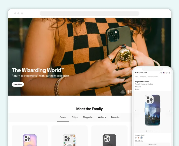 PopSockets online store, Screenshot for Blog Article - How to Organize Home Page on Shopify