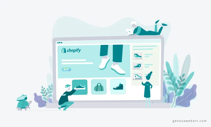 Why Your Shopify Store Homepage Is So Important - GenovaWebArt blog article, illustration