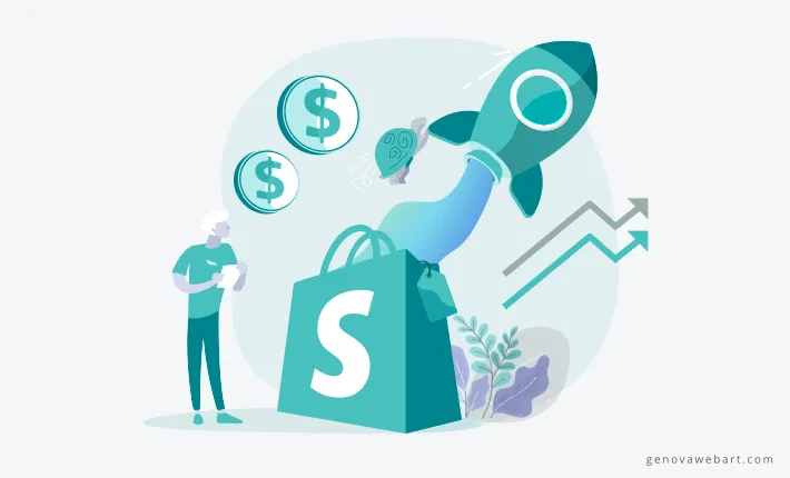 Why Do You Need to Apply Upsell Strategies for Shopify Store - GenovaWebArt blog article, illustration