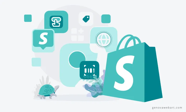 Shopify app store - GenovaWebArt blog article, main image