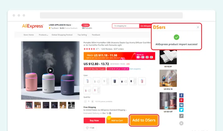 DSers‑AliExpress Dropshipping Shopify app, Screenshot for Blog Article - Shopify Apps Explained