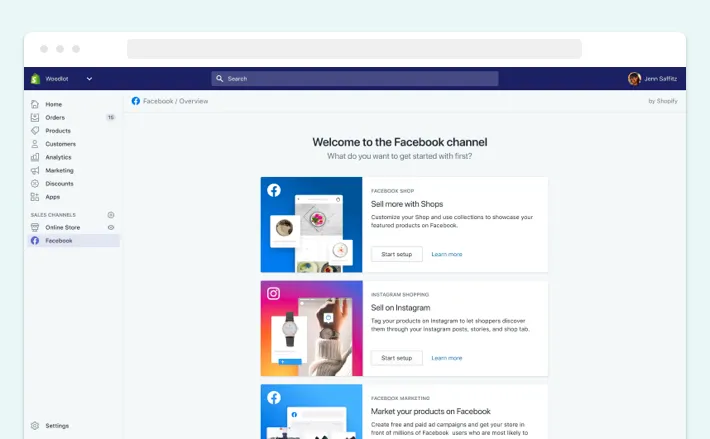 Facebook channel Shopify app, Screenshot for Blog Article - Shopify Apps Explained