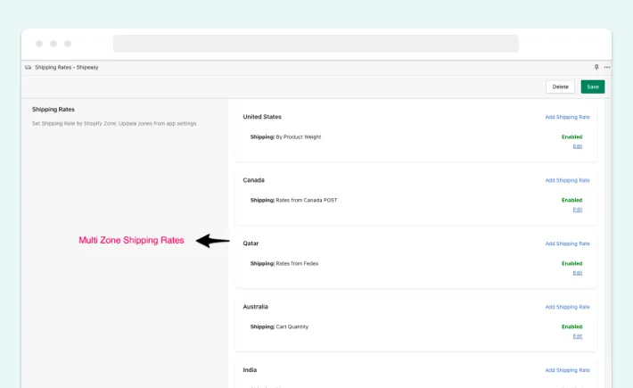 Shipeasy Shopify app allows for calculating shipping and dropshipping rates, Screenshot for Blog Article - Shopify Apps Explained