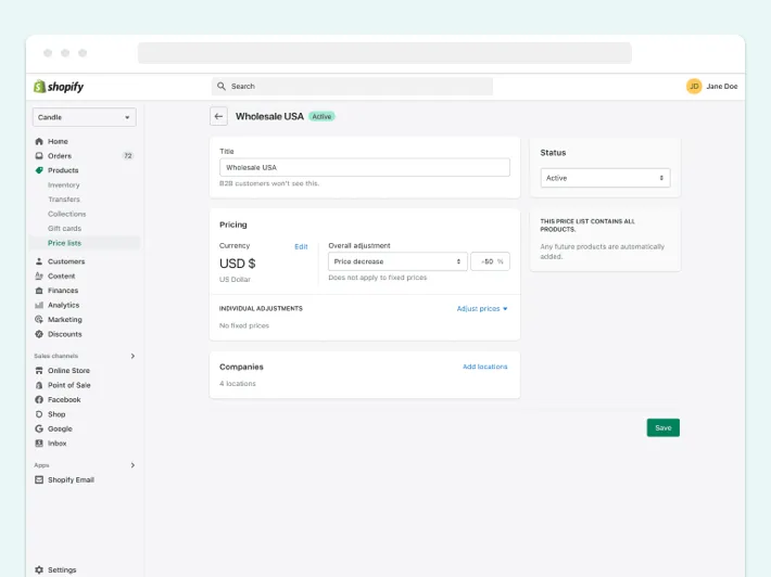 Setting customer-specific prices on Shopify B2B, Illustration for Blog Article - Shopify B2B Features