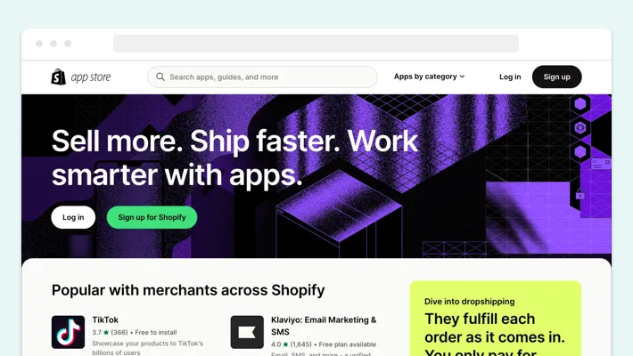 Shopify app store, Screenshot for Blog Article - Shopify Pricing Plans