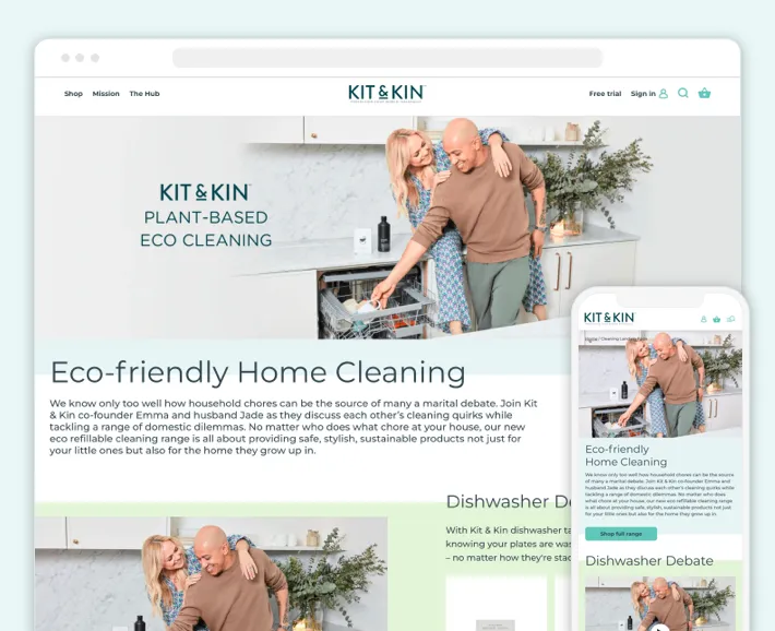 The Kit and Kin Shopify Plus store developed by GenovaWebArt, Screenshot for Blog Article - Success Stories of Migrating to Shopify The Kit and Kin Shopify Plus store developed by GenovaWebArt, Screenshot for Blog Article - Success Stories of Migrating to Shopify