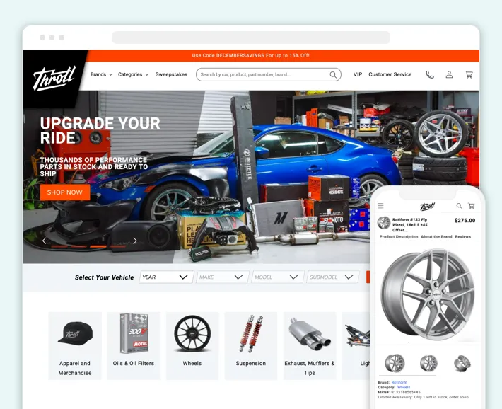Throtl online store, Screenshot for Blog Article - Top Accessories Stores on Shopify
