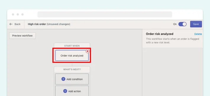 Creating a trigger event in Shopify Flow, Screenshot for Blog Article - Shopify Plus Flow