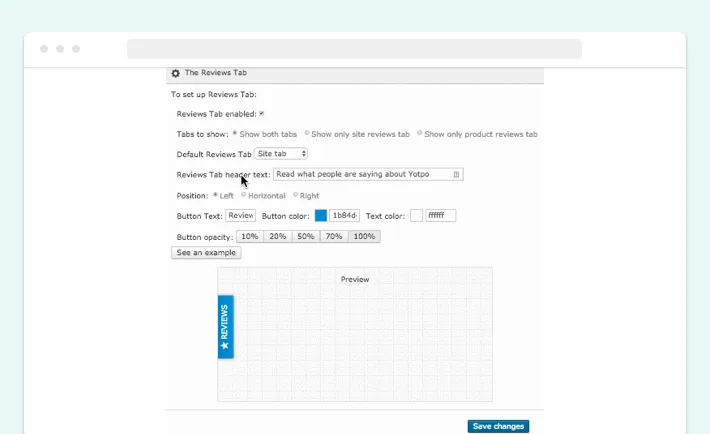 Yotpo reviews tab customization, Screenshot for Blog Article - Yotpo App and Shopify