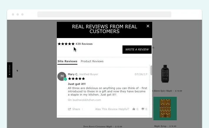 Yotpo reviews tab, Screenshot for Blog Article - Yotpo App and Shopify
