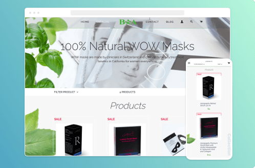 GenovaWebArt Shopify Portfolio item Beauty Star Alliance collection page