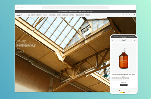 GenovaWebArt Shopify Portfolio item Soeder home page