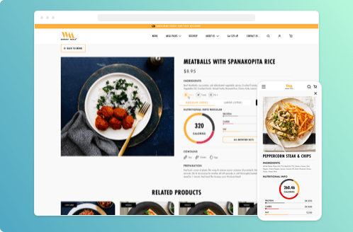 GenovaWebArt Shopify Portfolio item Workout Meals product page