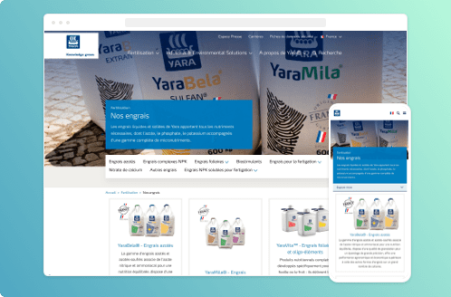 GenovaWebArt Shopify Portfolio item  Yara International collection page